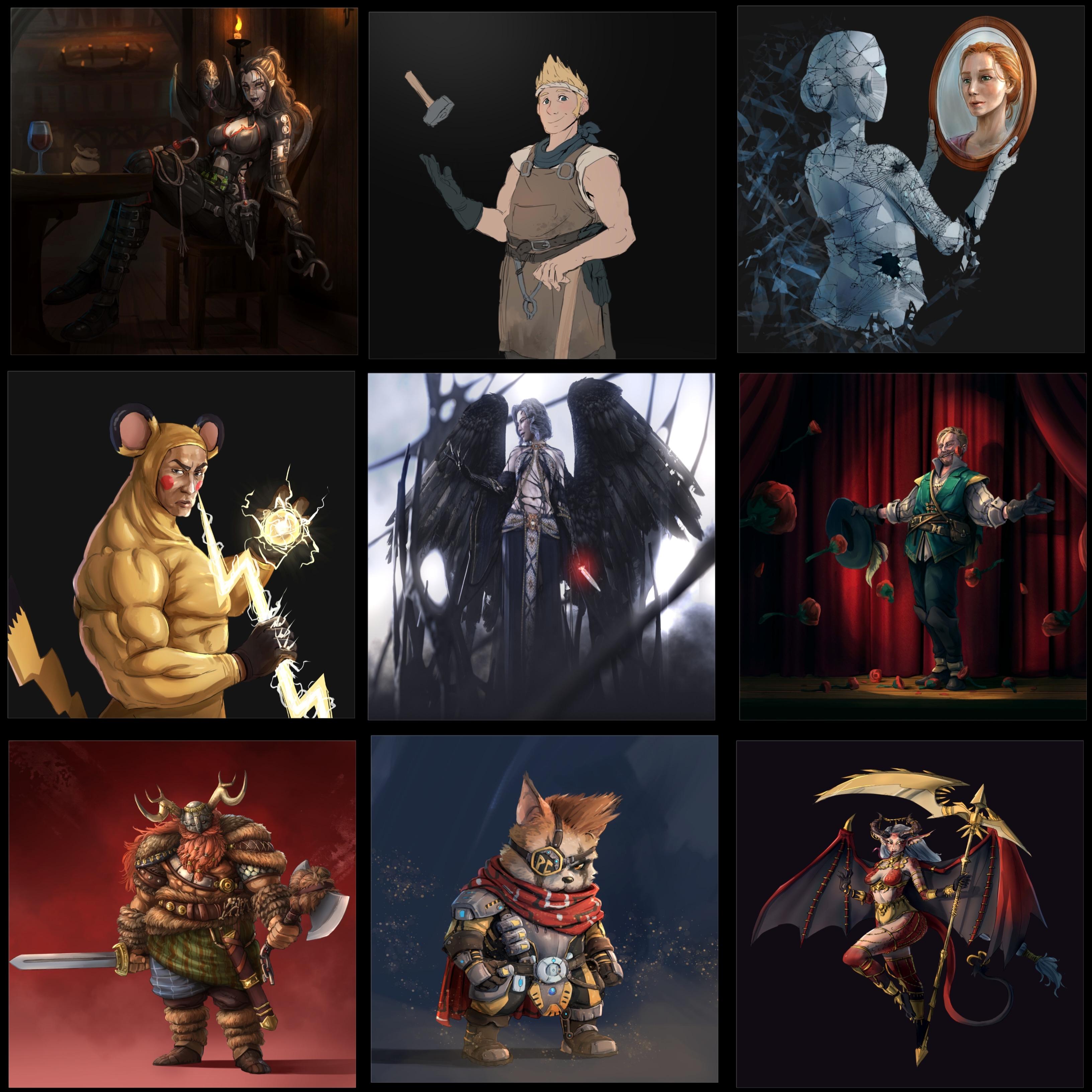 Character Art Built for Board Games